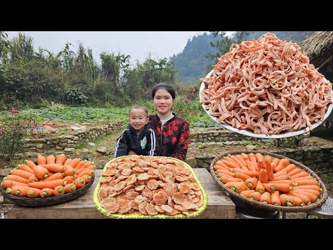 Harvesting Carrots and Making Traditional Carrot Jam Cake to Sell at the Market | Trieu Thi Thuy.
