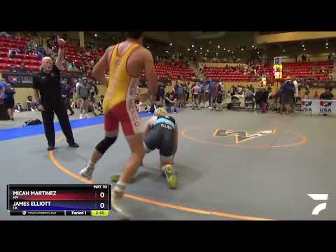 195 Lbs Champ. Round 1 - Micah Martinez, NM Vs James Elliott, OK 0a3b