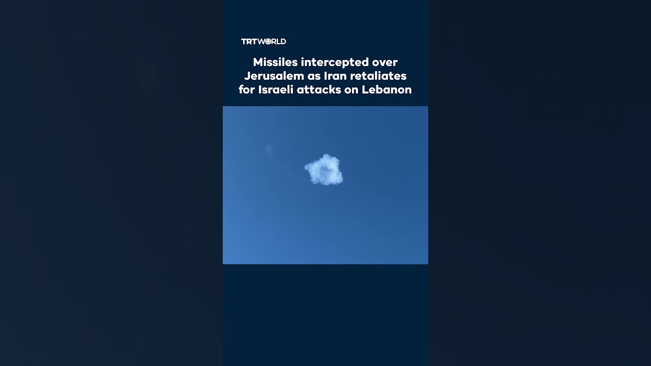 Video | Missiles intercepted over Jerusalem as Iran retaliates for Israeli attacks on Lebanon