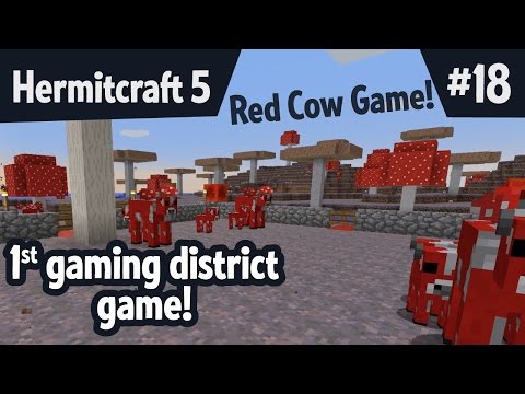 Red Cow Game! 1st Hermitcraft gaming district game! — Hermitcraft 5 ep 18