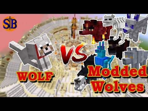Vanilla WOLF vs Modded Wolf | Minecraft Mob Battle