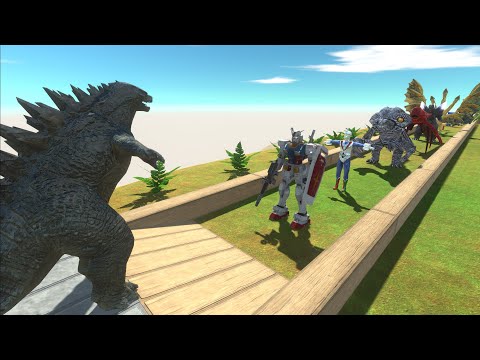GODZILLA 2014 VS GHIDORAH DEATH RUN - Animal Revolt Battle Simulator