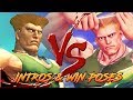 SFIV Vs SFV Character INTROS WIN POSES Comparison 2018