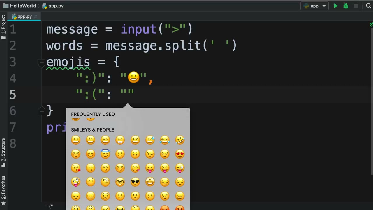 Python Tutorial   Emoji Converter