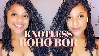 1 OF THE BEST KNOTLESS BOHO BOBS ON YT!| Inspired by PearlTheStylist| Watch Me Braid| Bri Ward