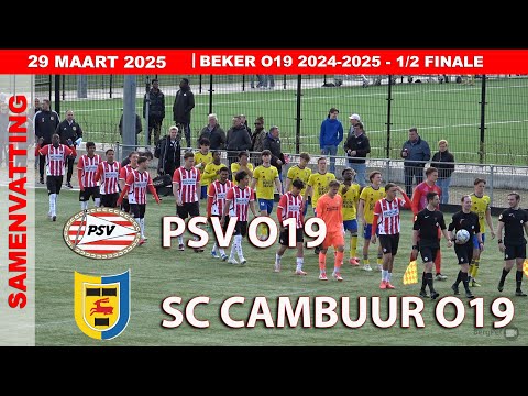 BEKER 1/2 FINALE | Samenvatting PSV O19 - SC Cambuur O19 zaterdag 29 maart 2025