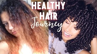 HEALTHY HAIR JOURNEY | Bleached &amp; Broken to Bouncy &amp; Beautiful in ONE Year  *WITH PICTURES*