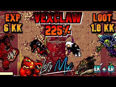 Vexclaw 225% - Duo Hunt EK & ED - 6kk Exp y 1.8kk Loot - Mejores lugares profit Duo 🔥🌪