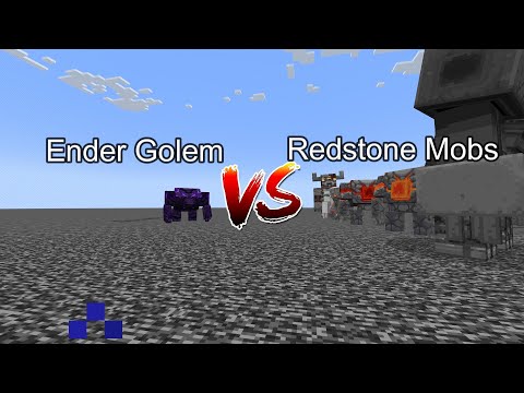 Ender Golem vs Redstone Mobs  Minecraft  Mob Battle