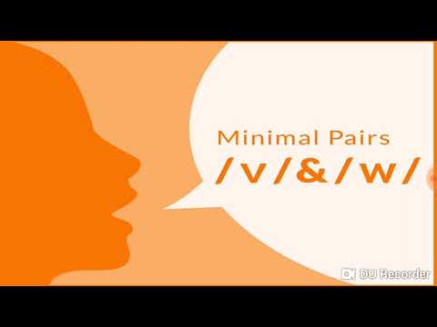 Minimal pairs /v/ & /w/ sounds