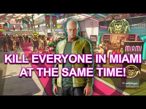 Can I Kill Everyone In Miami At The Same Time? // Hitman Kill Everyone Challenge