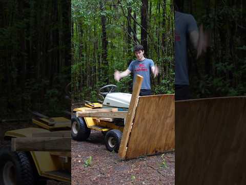 Tractor bulldozer vs 3 walls