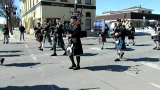 preview picture of video 'Pipers- St. Patrick's Day Parade, Peterborough, Ontario'
