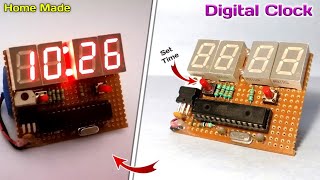 How to Make Digital Clock  Diy 7 Segment Digital C