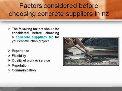 Are you looking for reliable concrete suppliers NZ? Mastermix provides you reliable suppliers, for your construction project in New Zealand.

00:05 - CHOOSE A RELIABLE SUPPLIER FOR YOUR CONSTRUCTION PROJECT
00:23 - FACTORS CONSIDERED BEFORE CHOOSING CONCRETE SUPPLIERS IN NZ
00:55 - Quality Of Work Or Service

Need help? Visit Now: https://nzconcretesuppliers.weebly.co...

SUBSCRIBE to the Mastermix youtube channel: https://www.youtube.com/channel/UCUt8...

Follow @mastermix:

mastermix Blog: https://mastermix-concretesuppliers.b...
mastermix Reddit: https://www.reddit.com/user/Master_Mix/
mastermix pinterest: https://www.pinterest.nz/mastermixNZ/
Masteri Tumbler : mastermixnz.tumblr.com
mastermix facebook: https://www.facebook.com/Mastermix-Pa...

Phone:  06 363 5686

Email:  MASTERMIX@MASTERMIX.CO.NZ

You can also check out for Concrete Mix NZ: https://www.youtube.com/watch?v=Rjd7-...

#mastermix #concretesuppliersNZ #concretesuppliers