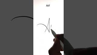 SIGN YOUR NAME like a PRO 😎 Atif Signature Style #shorts #design #sign #art #satisfying #procreate