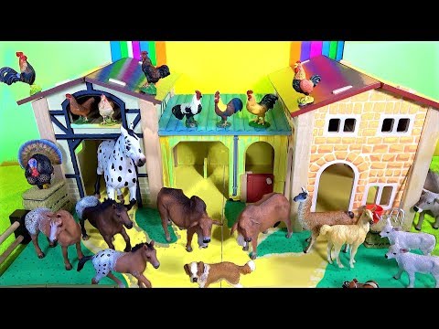 Toy Farm Animals for Kids - Learn about Farm Animals and Sounds | Educational and in English