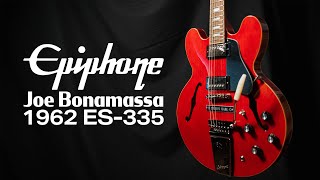 Video thumbnail for Epiphone Joe Bonamassa 1962 ES-335 | Sixties Cherry by MooreMusicGuitars