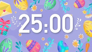 25 Minute Easter Timer with Happy Music (4K) 🎵 🌷