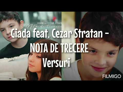 Giada feat. Cezar Stratan - Nota de trecere (Versuri/Lyrics)