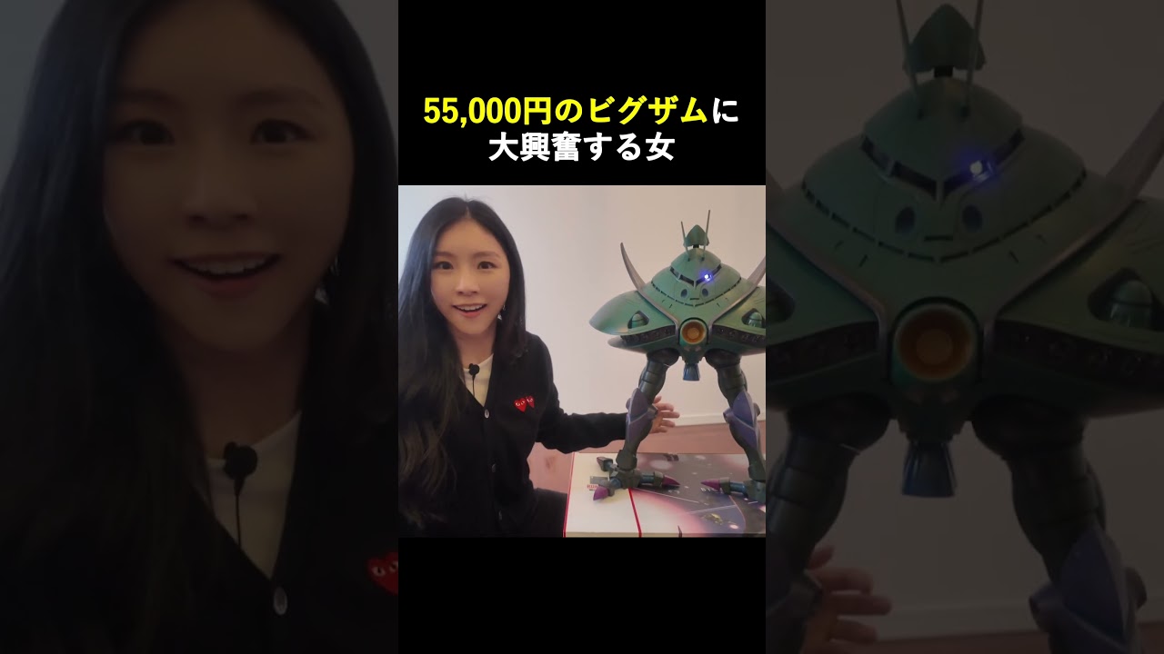 55000円の特大ビグ・ザムに大興奮する女　gunpla  #shorts #gundam