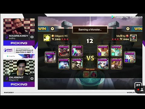 魔靈召喚 | SWC2021 八強 | Diligent先輸 後贏 | Summoners War | SWC2021  Quarterfinals