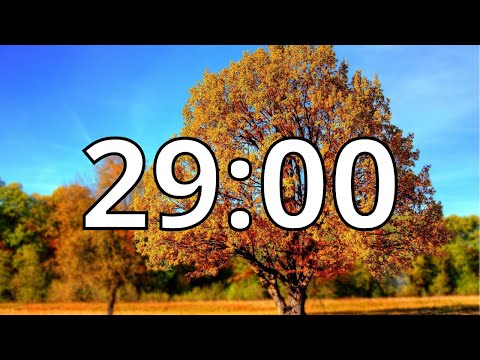 29 Minutes Autumn/Fall  Countdown Timer With Music and Alarm (Simple Beep)