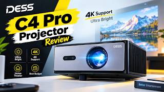 Dess C4 Pro Projector Review — Ultra Bright, 4K Support, Best Budget Home Theater!