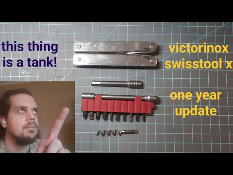 victorinox swisstool x:  after one year of use.