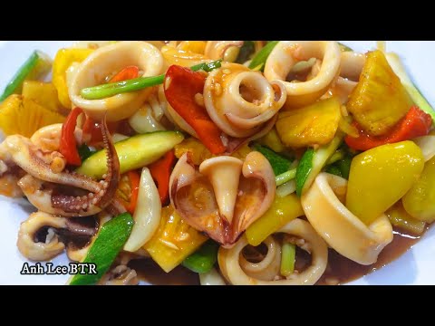 Anh Lee BTR | Những BÍ QUYẾT làm Mực Xào Chua Ngọt, món ngon mỗi ngày