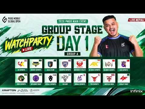 WATCHPARTY | 2026 PMGO S2 Main Event | Group A | PUBG MOBILE GLOBAL OPEN Season 2