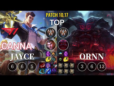 T1 Canna Jayce vs Ornn Top - KR Patch 10.17