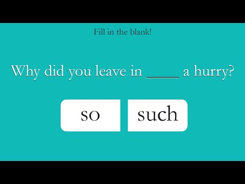 How To Use SO & SUCH