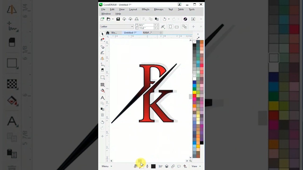 Logo Making in Coreldraw 2024 | Graphic Design Tutorial #Shorts