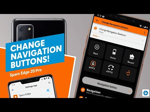 how to change the navigation button in mobile Sparx Edge 20 Pro