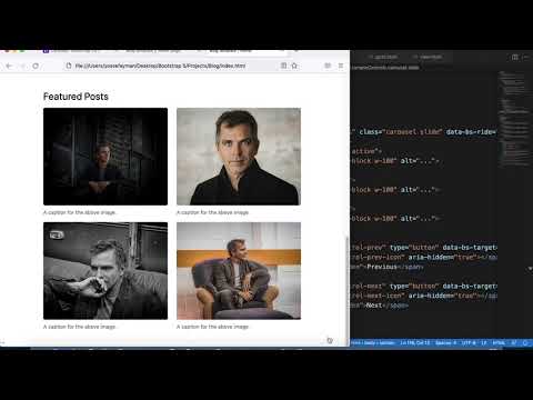 4- Carousel | Blog. Build a template with Bootstrap 5, Bootstrap 5 from scratch with 13 projects