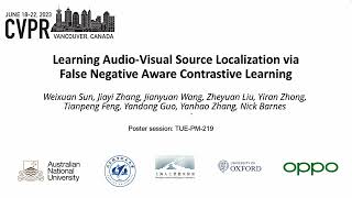 CVPR 2023 Paper: Learning AV Source Localization via False Negative Aware Contrastive Learning