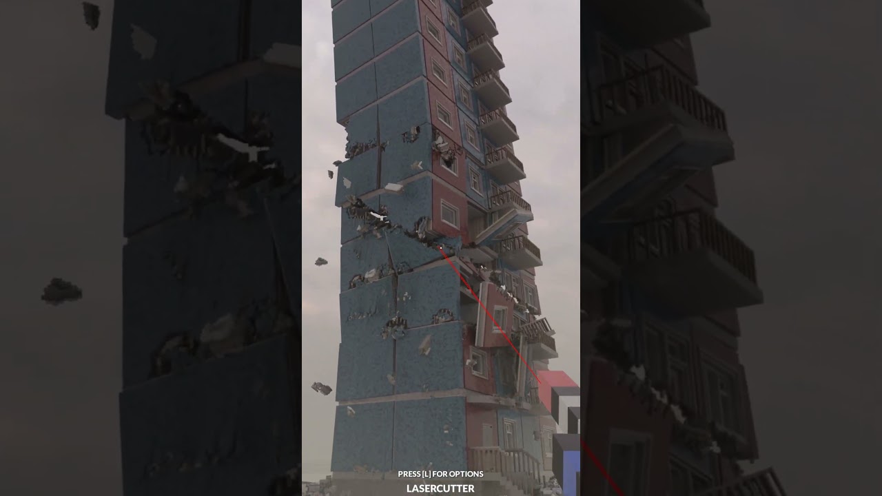 Teardown Game: Annihilating a Skyscraper with a Laser Gun! | Satisfying Destruction Gameplay!