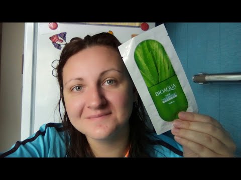 Обзор и тестирование маски для лица BIOAQUA Aloe Jelly Mask с Aliexpress / Маска с Алиэкспресс