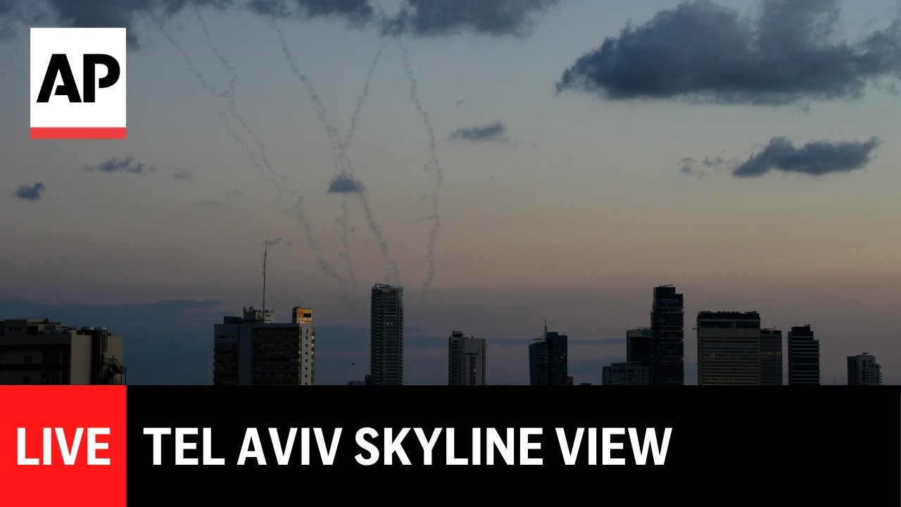 Video | LIVE: Tel Aviv skyline as Iran war continues