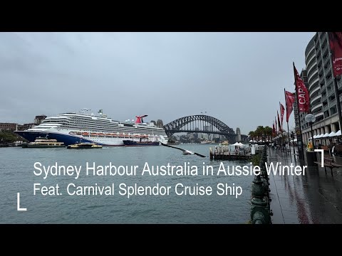 Thumbnail for Explore Sydney Harbour Australia in Oz Winter Feat. Carnival Splendor Cruise Ship | 4K Walking Tour