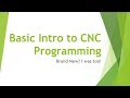 ️ Basic Intro To CNC Programming