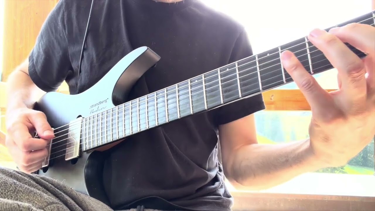 Roberto Barlocci playing a natural-harmonics guitar layer over a looped arrangement of Brazil by Declan McKenna