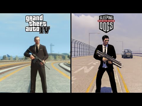 Grand Theft Auto 4 vs Sleeping Dogs (Definitive Edition) - Physics and Details Comparison