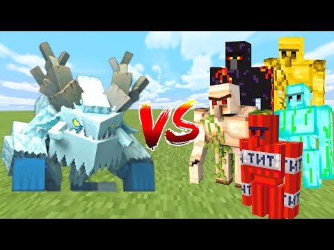 FROSTMAW vs ALL GOLEM in Minecraft Mob Battle