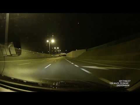 Driving in Poland - Warsaw in night - Obwodnica Warszawa S2 S8 Timelaps