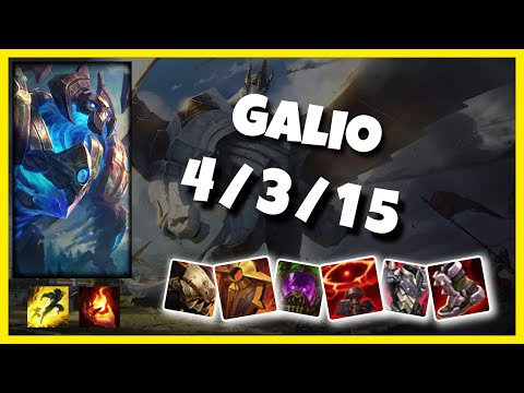 Galio 11.5 Gameplay Challenger Replay S11 Support (4/3/15) - OCE