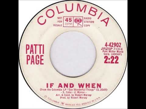 If and When ~ Patti Page (1963)