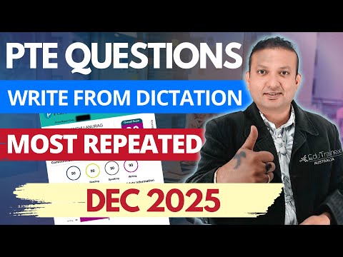 Must Practice! PTE Write From Dictation Questions - Dec 2025 | Edutrainex