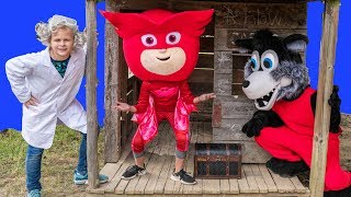 Assistant Romeo works With PJ Masks Owlette to find his Treasure